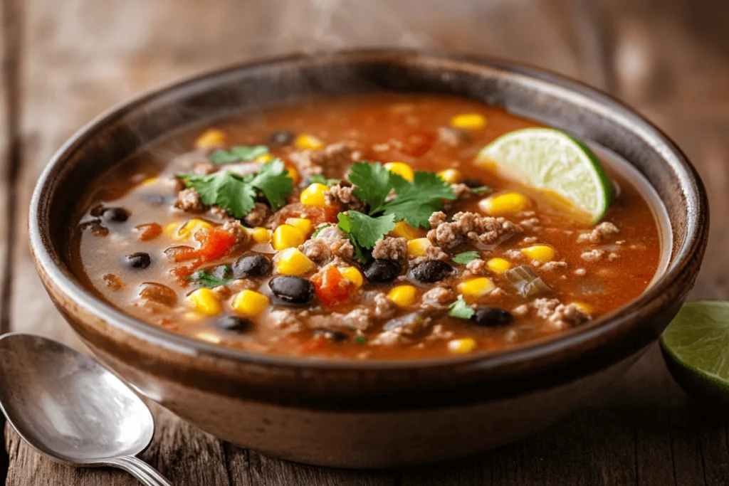 Chipotle Ground Beef Soup